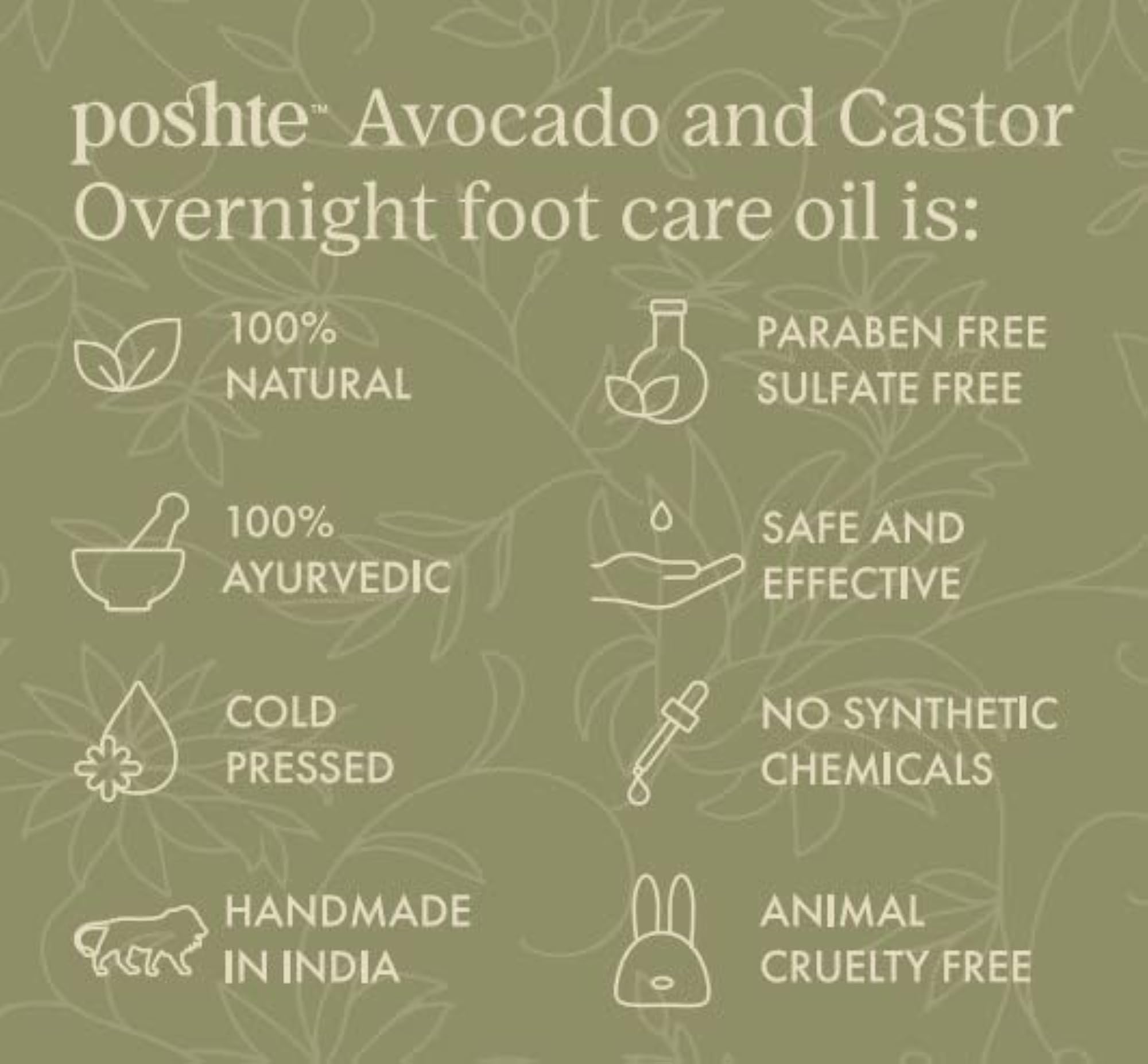 Avocado & Castor Overnight Foot Care Oil, Pack of 2