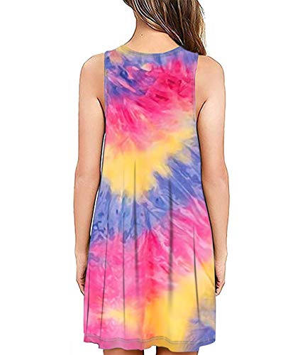 Image of Summer Dresses for Women Casual Sleeveless Swing Sundress with Pockets