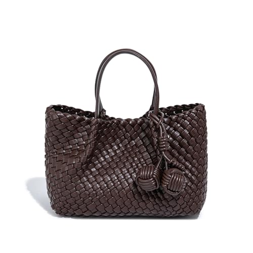 Image of Woven Tote Bag for Women, Hobo Bag for Work, Large Beach Travel Handbags and Purses, Retro Shoulder Bag, Shopping Bag