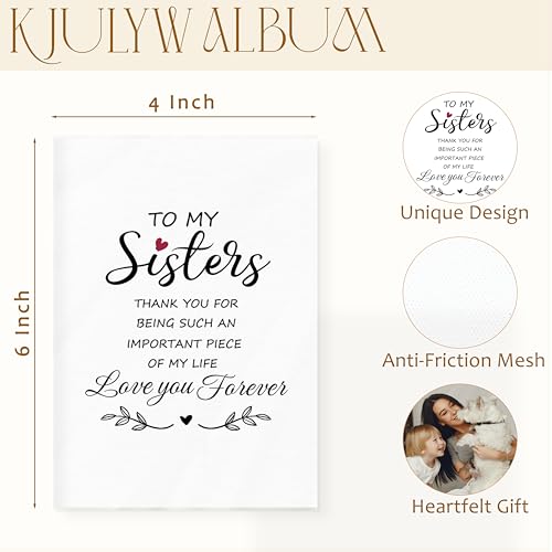 Álbum de fotos para hermanas 10x15 cm, regalo para amigas o hermanas, álbum pequeño de recuerdos con 18 bolsillos para 36 fotos, libro de fotos para aniversario, familia o viajes miniatura 7