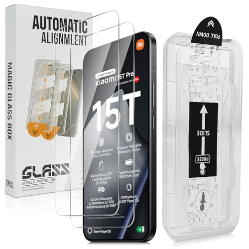 LiiLaa Schutzfolie für Xiaomi 15T / 15 T Pro für Panzerglas [Auto-Installation] [Full Screen] Gehärtete Glas Schutz Folie 9H Displayfolie Kratzfest Schutzglas Anti-Fingerabdruck 2 Stück