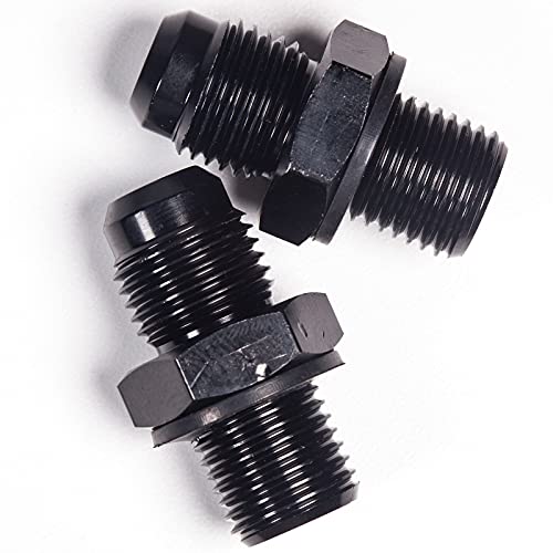 Jsdan 4L60E 6 An X 1/4Nps Transmission Cooler Adapter Fittings Front And Rear -Aod Th350 Th400 700R4 200-4R Tr6060 4R100 4R70W C5 Aluminum 551114 (Pack Of 2) #TOP2