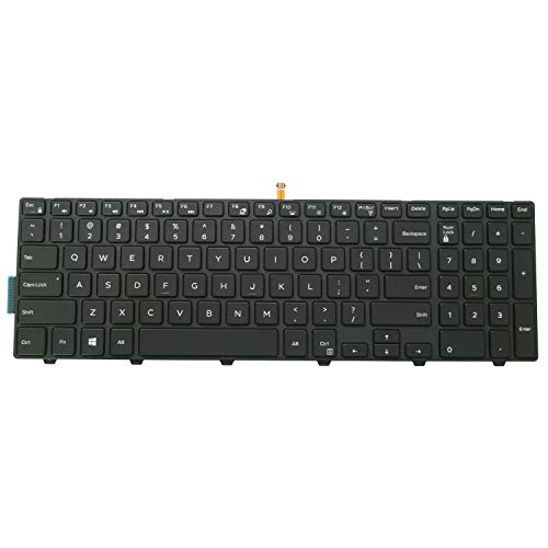 AUTENS Replacement Keyboard for Dell Inspiron 15 5000 5542 5543 5545 5547 5548 5551 5552 5555 5557 5558 5559 5566 5576 5577 Laptop (White Backlight)