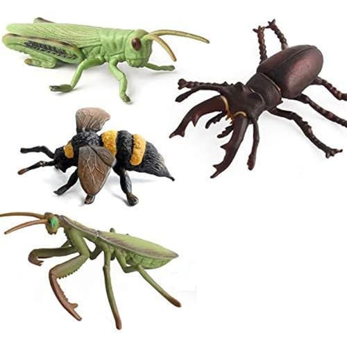 Image of Bestie Realistic Fake Insects - Educational Bee & Grasshopper Figures