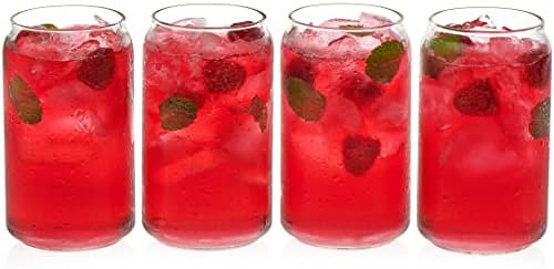 Libbey Classic Can Tumbler Glasses, 16-ounce, Set of 4