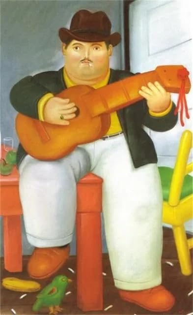 Affiche Fernando Botero portrait vintage sur toile nordique 40x60cm sans cadre pour salon