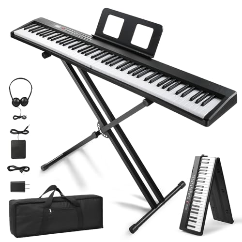 Bonnlo E Piano 88 Tasten, Faltbares Digitalpiano mit...