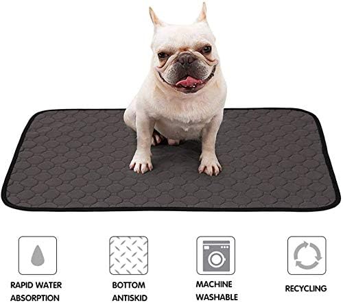 FLYFISH Washable Dog Training Pads Reusable Puppy Pee Pad 4-Layer Fast Absorb Mat with Waterproof Non-Slip Bottom for Dogs Indoor…