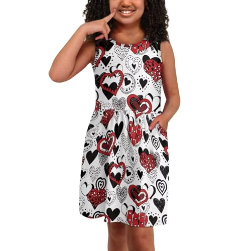 Spring Dresses for Girls Sundress Pattern Sleeveless Kids Outfits2