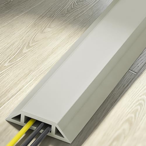 Image of Eapele Floor Cord Cover 10ft Cord Covers for Wires on Floor, Heavy Duty Extension Cord Cover, Rubber Floor Cable Cover, Prevent Trip Hazard for Sidewalk Home Office Outdoor or Indoor Settings