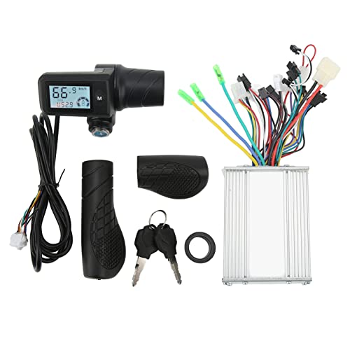 Alomejor Electric Conversion Kit 350W Front Wheel Motor with LCD Display Controller, PAS Brake Lever