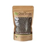 Naturacereal Bio Chia Samen 1kg – reine Qualität aus Paraguay – Vegan, glutenfrei, ballaststoffreich – Reich an Omega-3 & pflanzlichem Protein – Superfood für Smoothie, Müsli & Backen