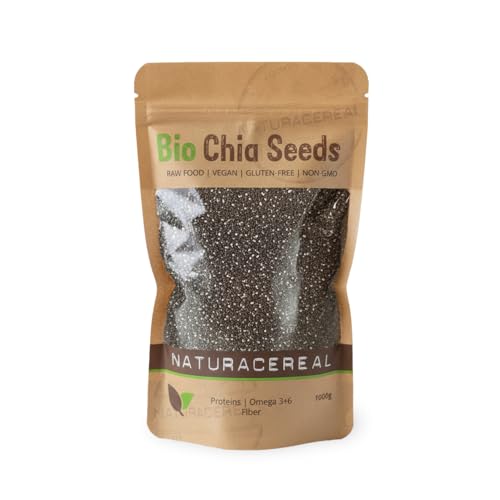 Chia Samen Bio 1 kg – Naturacereal® Bio Chiasamen – Vegan, glutenfrei & ballaststoffreich – Hochwertiges Superfood mit Omega-3 & pflanzlichem Protein – perfekt für Smoothies, Müsli & Backen Chia Samen Bio 1 kg – Naturacereal® Bio Chiasamen – Vegan, glutenfrei & ballaststoffreich – Hochwertiges Superfood mit Omega-3 & pflanzlichem Protein – perfekt für Smoothies, Müsli & Backen