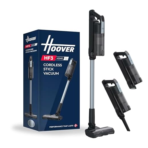 Hoover HF3 Anti-Hair Wrap Cordless Vacuum Cleaner 440W, LED Display & Touch Control, 60 Min Runtime, Free-Standing, Double Edge Cleaning with LED Headlight, Crevice Tool & Wall Mount [HF310H]