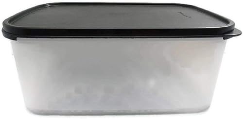 Tupperware Rectangular Modular Mate #2 Sheer 18cup con sello negro