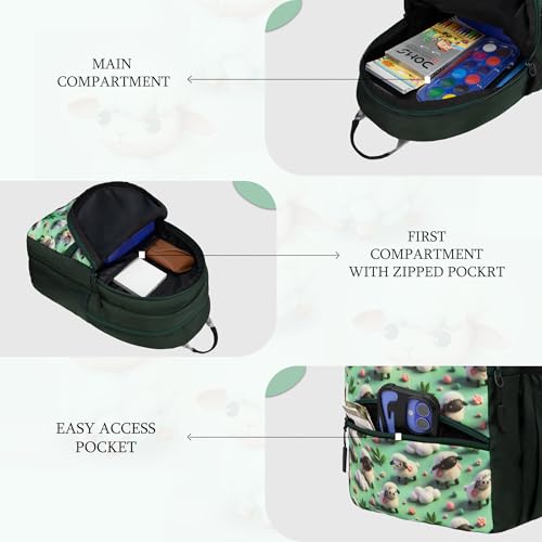 Image of F Gear Brio Kids Backpack|Water-Resistant Polyester|2 Spacious Compartments with Front Pocket & Bottle Holder Adjustable Shoulder Straps|Durable YKK Zippers