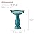 Alpine Corporation 25" Tall Outdoor Ceramic Antique Pedestal Birdbath with 2 Bird Figurines, Turquoise