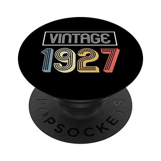 Camiseta del 93º cumpleaños | Vintage 1927 PopSockets PopGrip Intercambiable