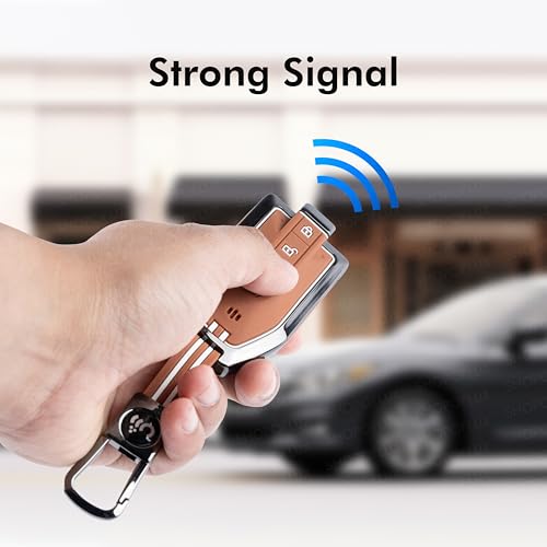 Image of SHOPOFLUX Metal Key Cover Compatible with Mahindra BE 6, XEV 9 EV, XUV 7XO Smart Key (Metal Silicone Brown)