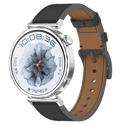 Maucoray Correa deportiva de repuesto de cuero para Huawei Watch GT5 Pro 42/46 mm, GT5 41/46 mm, GT4 41/46 mm, 41/42MM, Cuero, No es una piedra preciosa