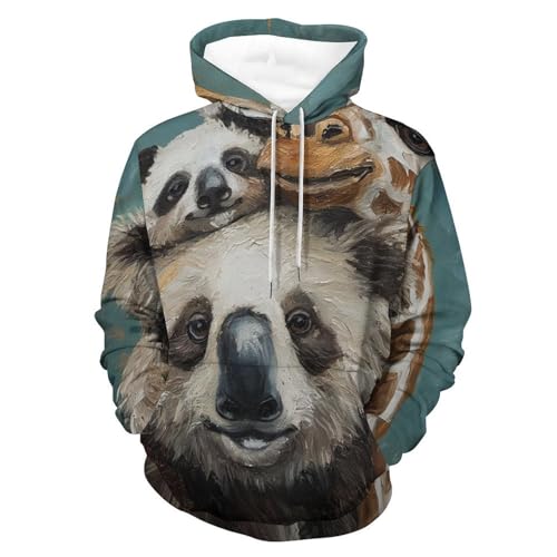 Hoodie panda raton laveur girafe idéal pour vos weekends décontractés