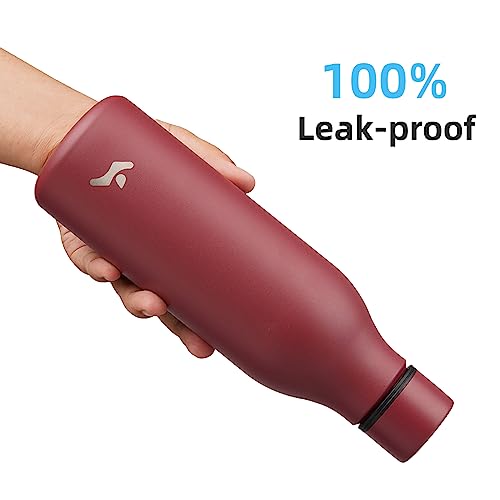Image of Konokyo 18 oz Insulated Stainless Steel Metal Water Bottle with Strap
