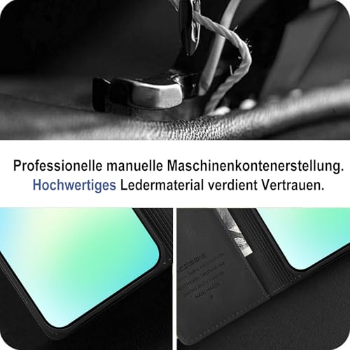 Giyer Handyhülle für Samsung Galaxy S24 FE Hülle mit Schutzfolie, Schutzhülle Galaxy S24 FE 5G PU Leder Wallet Flip Case Standfunktion… – Ansicht 3