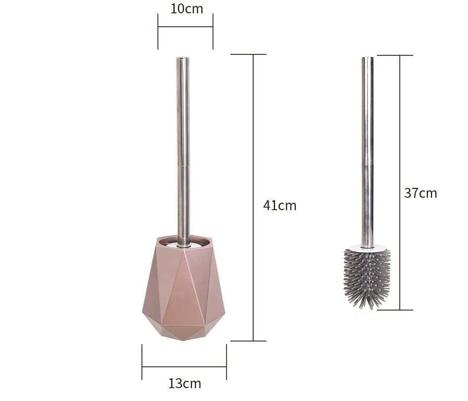 Escobilla WC Escobilla De Baño De Silicona TPR, Escobilla De Baño Nórdica Montada En La Pared O De Pie, Escobilla De Baño, Accesorios De Baño Escobilla de Baño (Color : White)
