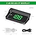 JNXIJ Heads Up Display for Car, Windshield Projection Digital Speedometer with USB Cable & Car Charger Adapter, Plug and Play HUD w/Large Font Display & Overspeed Alarm for Most Vehicles (KM/H)