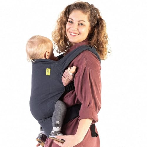 Boba Mochila Portabebés 4GS, Ergonómica y Adaptable con Tejido Ajustable hasta los 20 Kg, 100% Algodón (Organic Midnight)