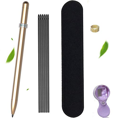 Wsd WK-P Mechanical Pencil,Drawing Pencils,Sketch Pencils,Magnetic Control Pencil,Pencil Refills Diameter2.0Mm, 2B Gold thumb #5