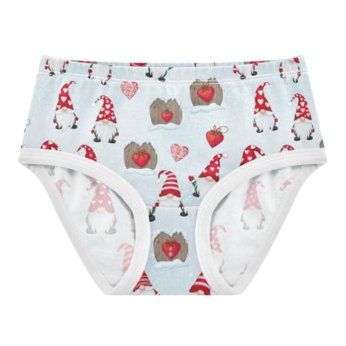 Joisal Cute Christmas Gnomes Red Panties Little Girl Girls Underwear Toddlers Cotton Artistic Briefs Kids Undies 2t