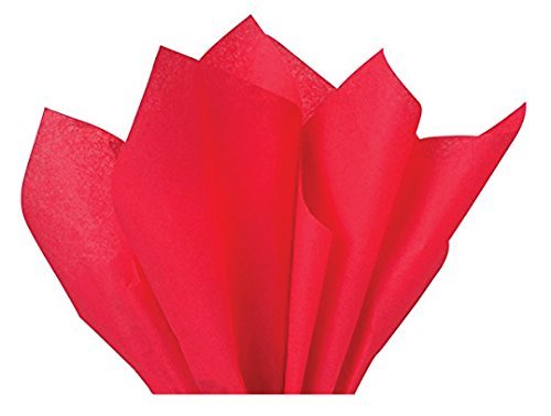 Flexicore Packaging Gift Wrap Tissue Paper Size: 15 Inch X 20 Inch | Count: 100 Sheets (Red)