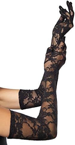 Leg Avenue Women&#39;s Stretch Lace Elbow Length Gloves