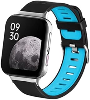 Replacement Bracelet for Oppo Watch 2 46mm,TryBest Soft Silicone Sport Strap Wristband Replacement Bracelet Adjustable 5.5-8.1 inch for Women Men Compatible for Oppo Watch 2 46mm - Black+Blue