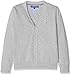 Tommy Hilfiger Boys Basic V-Neck Cardigan Felpa, Grigio (Grey Heather 004), 164 (Taglia Produttore: 14) Bambino