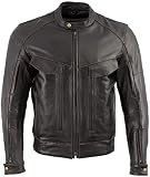 Xelement B7496 Men's 'Bandit' Retro Distressed Brown Leather Jacket with X-Armor Protection - Medium