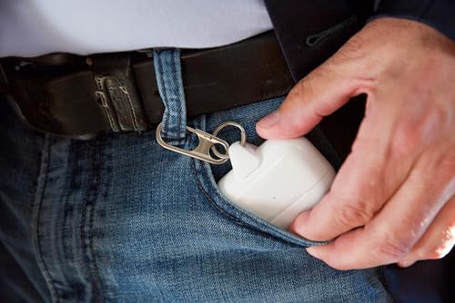 Ancre pour AirPods Apple JURA antichoc et anti-perte avec mousqueton gris - 5