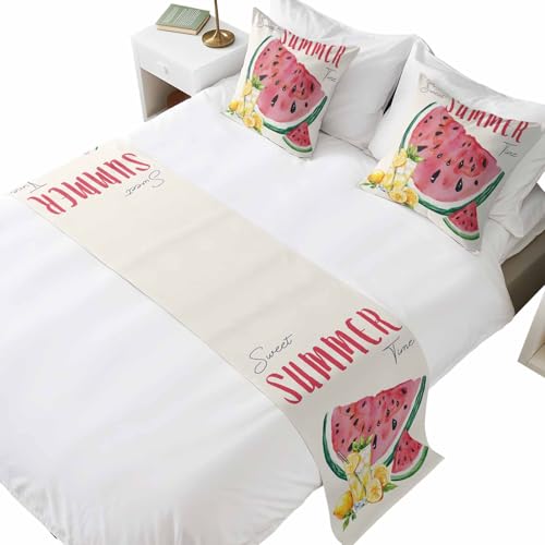 Summer Red Watermelon Bed Runner & Pillow Set 102