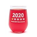 Funny Wine Glass Gift-"2020 One Star, Would NOT Recommend" - 17 Oz Stemless Wine Glass (2020-1 Star)