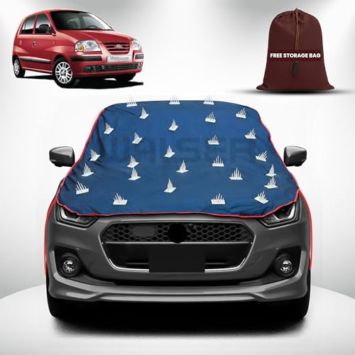 Image of WALSER Spike Car Cover for Hyundai Santro Xing | Anti-Climb Nail Guard for Dogs & Monkeys | Protects Bonnet, Roof & Dicky | UV, Dust & Snow Protection | Spike Cover with 4 Adjustable Hook
