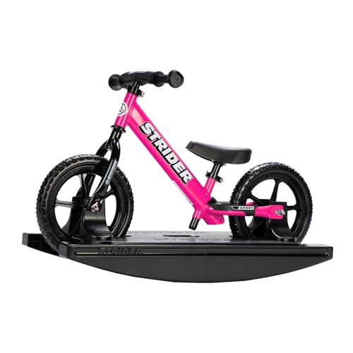 Strider Sport 2-in-1 Rocking Bike, Pink - Helps Teach Baby How to Ride a Balance Bicycle - for Kids 6 Months to 4 Years-Easy Assembly, Tool-Free Adjustments