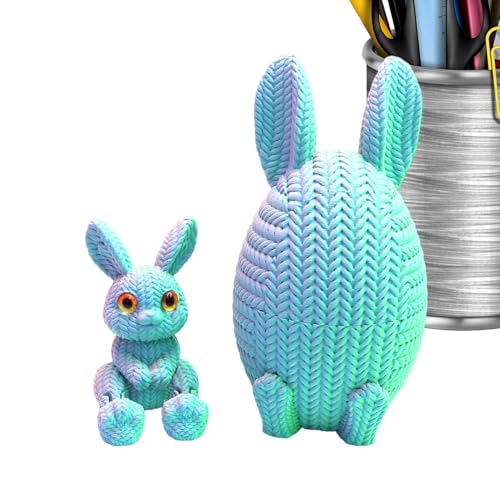 Genérico Coelho de Páscoa impresso em 3D - decoração de secretária para Páscoa, figura ou para secretária - para jovens adultos colecionadores amantes artesanato estante quarto sala