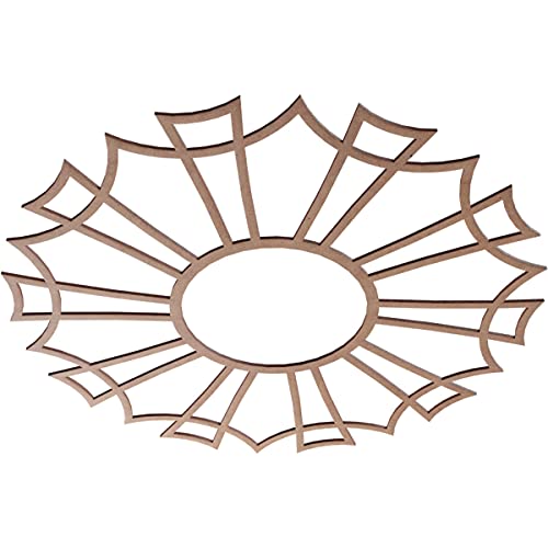 Image of Ekena Millwork 34 inchOD x 12 inchID x 3 /8 inchT Augustus Wood Fretwork Pierced Ceiling Medallion, Wood (Paint Grade)