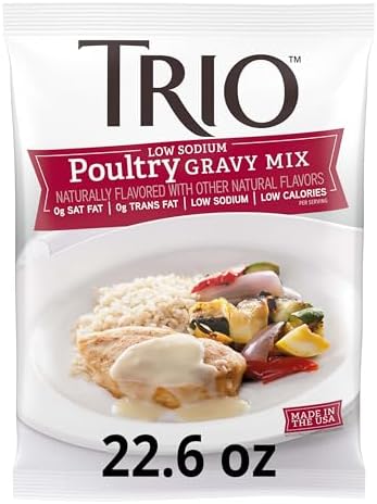 Trio Low Sodium Gravy, Poultry, 22.6-Ounce