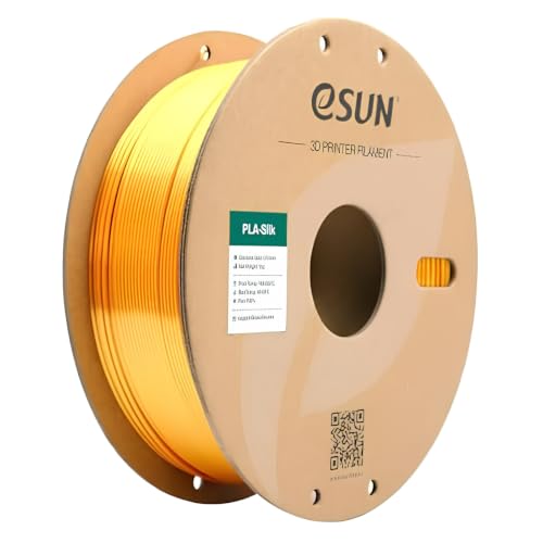 Image of eSUN 1.75mm Silk PLA 3D Printing Filament Yellow | Premium Silk PLA Filament for FDM 3D Printer with 1KG Net Weight Spool