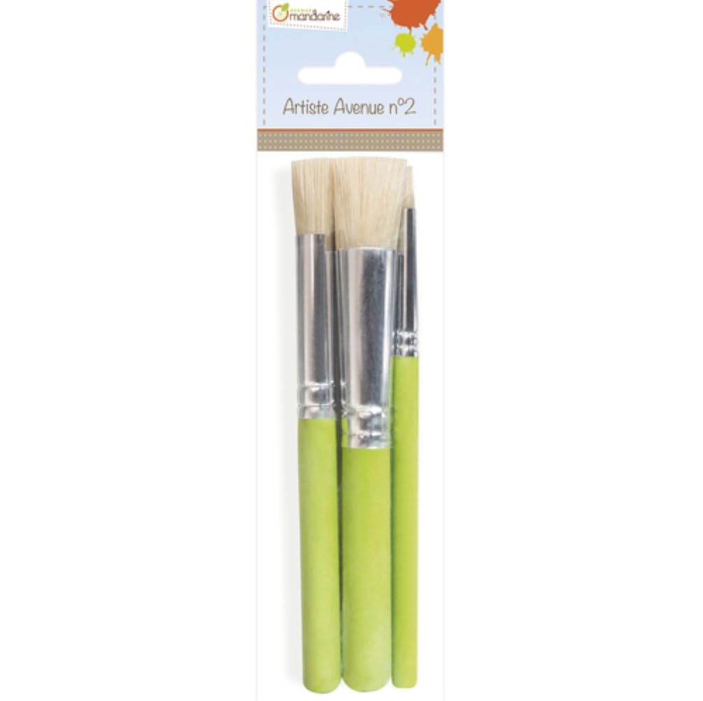 Lot de pinceaux | Bois de bouleau/nylon. Tailles 5 et 7. | Multi Lot de pinceaux | Bois de bouleau/nylon. Tailles 5 et 7. | Multi