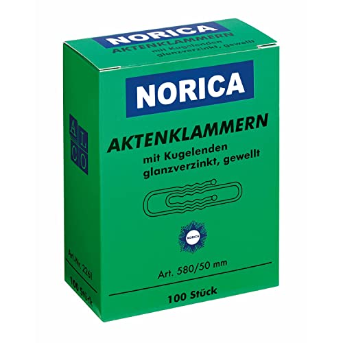 NORICA 2261 Büroklammern 50 mm verzinkt rund