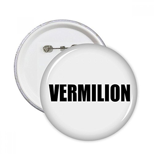 Badge bouton vêtements rond noir vermillon L pour look urbain et customisation de sac à dos