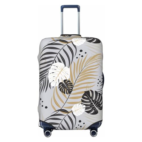 Elastic Travel Luggage Cover Printed Palm Leaf Double-Sided Suitcase Protector Bag,Dust-Proof Cratch-Resistant Washable Baggage Covers For Kid Adult,Small